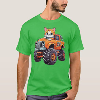 T-shirt Truc de monstre de conduite de chats
