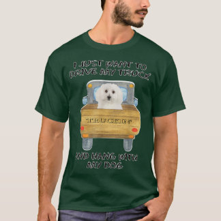 T-shirt Truck Driving Dog Bichon Frises