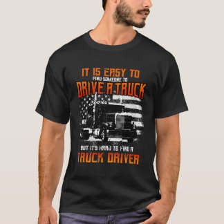 T-shirt Trucker Cadeaux Tracteur Trailer Truck 18 Wheeler 