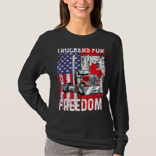 T-shirt Trucker For Freedom Convoy 2022 Américain Canadien