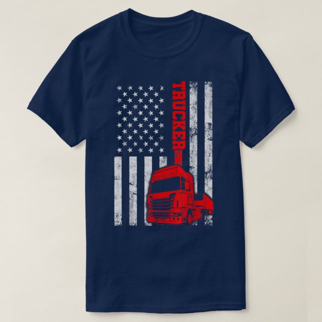 T-shirt Trucker Funny Truck Driver2986 (Design devant)