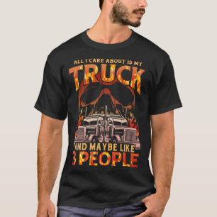 T-shirt Trucker Hommes Femmes Big Rig Truckin' Road L