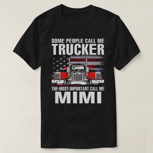 T-shirt Trucker le plus important appelez-moi MIMI US Drap (Design devant)