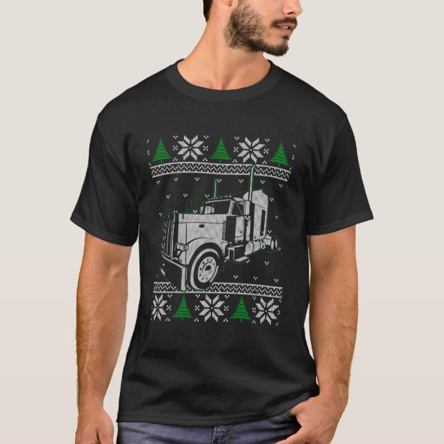 T-shirt Trucker Vilain Chauffeur de Noël Chauffeur de cami (Devant)