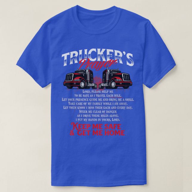 T-shirt Truckers PrièreSemi Chauffeur Camion Big Rig (Design devant)