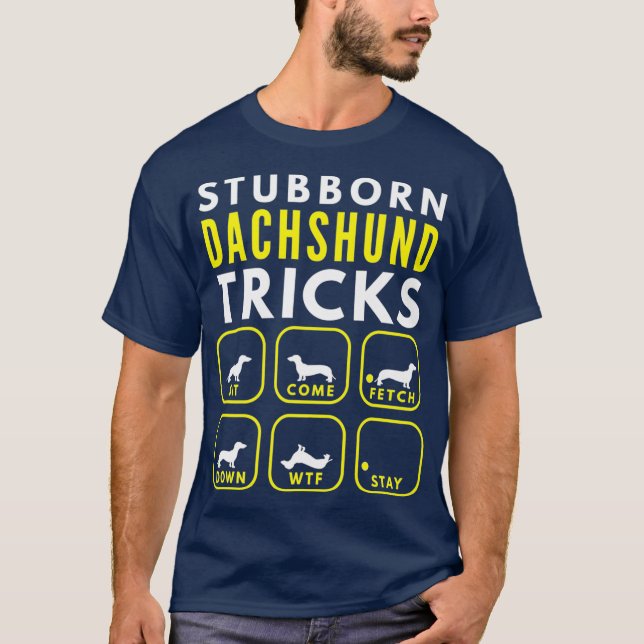 T-shirt Trucs Dachshund têtus - Entraînement de chien Prem (Devant)
