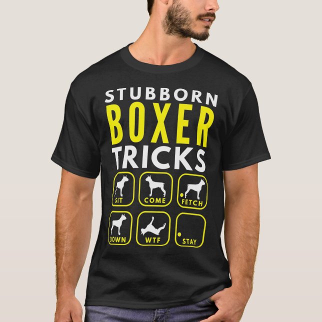 T-shirt Trucs de boxe têtus - Entraînement de chien Premiu (Devant)