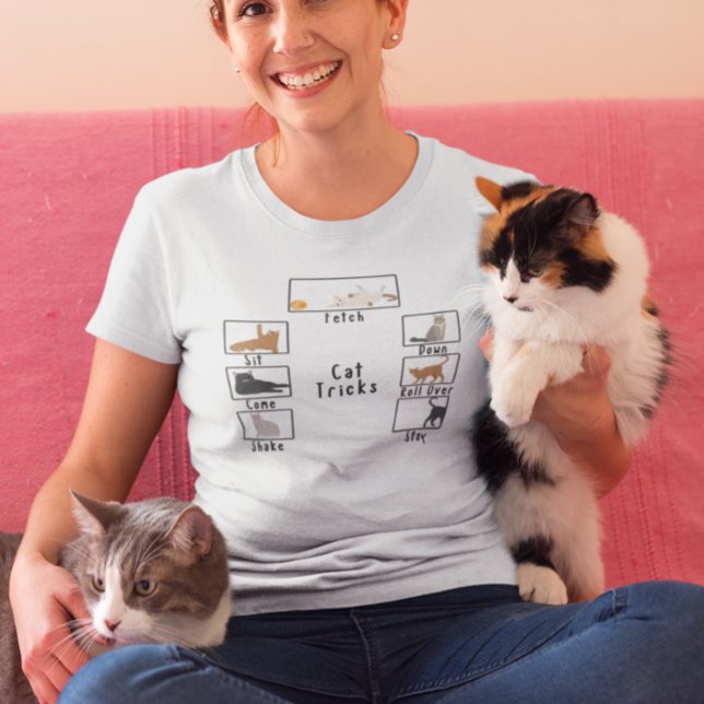 T-shirt Trucs de chats amusants (Créateur téléchargé)
