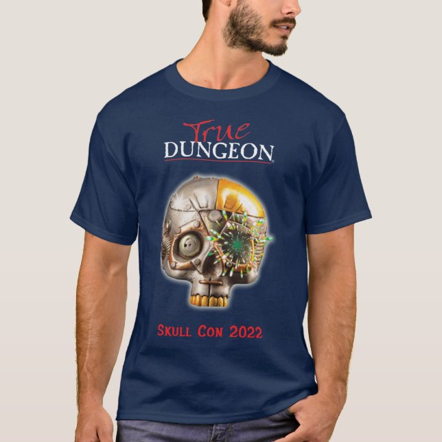 T-shirt True Dungeon - Crâne Con - Marine (Devant)