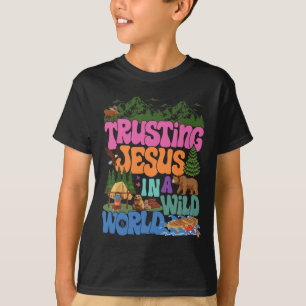T-shirt True North Vbs Faire Confiance à Jésus Dans Un Mon
