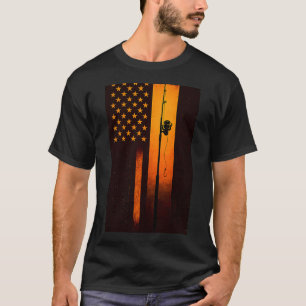 T-shirt Truite arc-en-ciel de ruisseau tacheté Drapeau amé