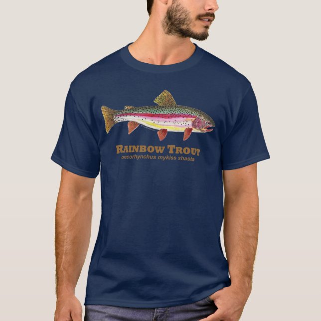 T-shirt Truite arc-en-ciel latine (Devant)