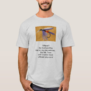 T-shirt "Truite brute" poème original avec art de pêche à 
