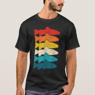 T-shirt Truite Pêche à la mouche vintage Pêcheur