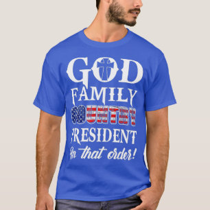 T-shirt Trump 2020 Anti-avortement Dieu Famille Pays USA M