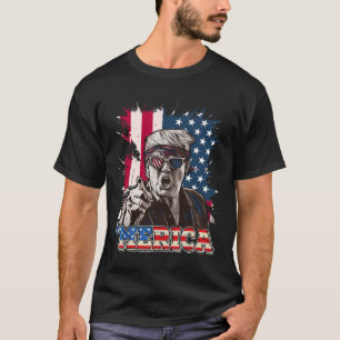 T-shirt Trump 2024 4 juillet Drapeau américain patriotique