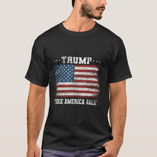T-shirt Trump 2024 Reprendre l'Amérique aux élections Reto (Devant)