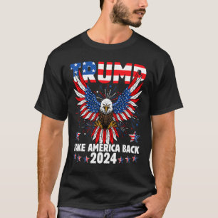 T-shirt Trump 2024 Reprendre l'Amérique Drapeau américain