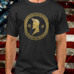 T-shirt Trump 45-47 Spartan Combover