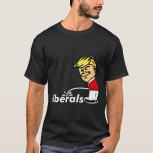 T-shirt Trump Anti-Libéral Donald Trump Pisse Sur Le Libér