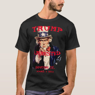 T-shirt Trump arrêté mardi 2023 Oncle Sam