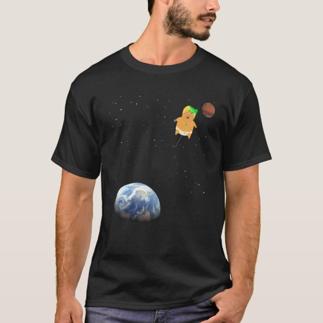T-shirt Trump Baby Blimp Balloon Mars Mission Force spatia (Devant)