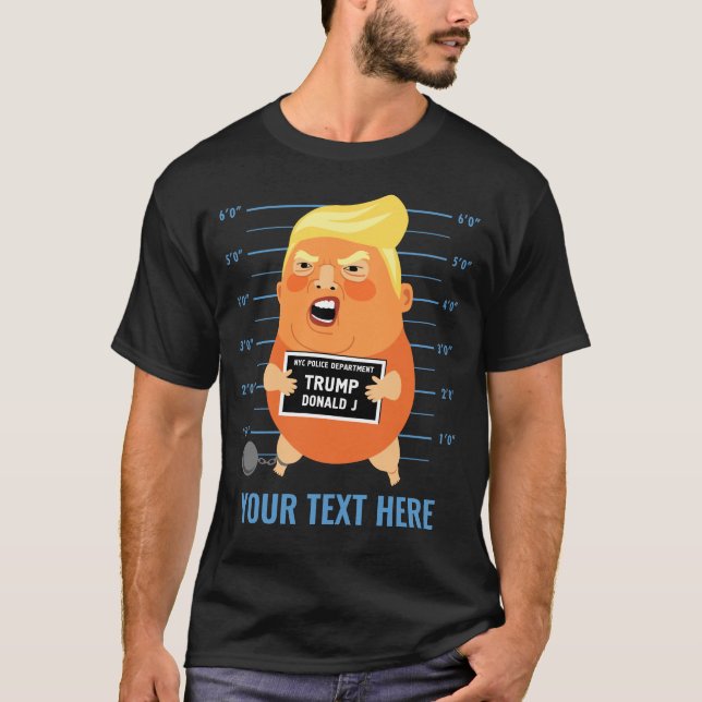 T-shirt Trump Balloon Mugshot Drôle (Devant)