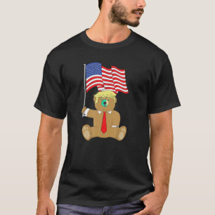 T-shirt Trump Bear USA Patriot 4th Of July Maga Flag Funny