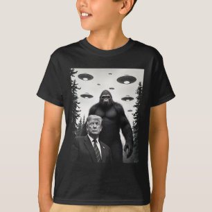 T-shirt Trump Bigfoot Ufo Rencontre Alienne Extraterrestre