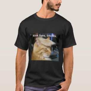 T-shirt Trump Cat Nine vit drôle Trump 2024 Vote Électio