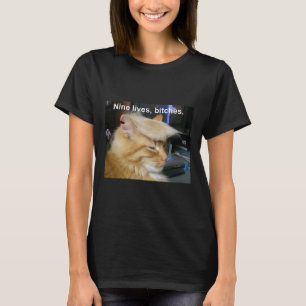 T-shirt Trump Cat Nine vit drôle Trump 2024 Vote Électio