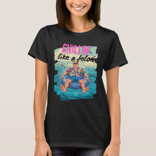 T-shirt Trump Chillin Comme Un Felon Summer Retro Pool Flo