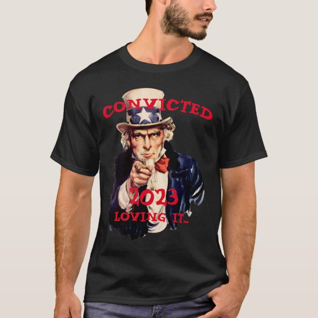 T-shirt Trump condamné Oncle Sam 2023 (Devant)
