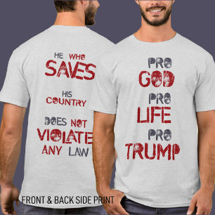 T-shirt Trump Cote Shirt   Slogan politique patriotique Te
