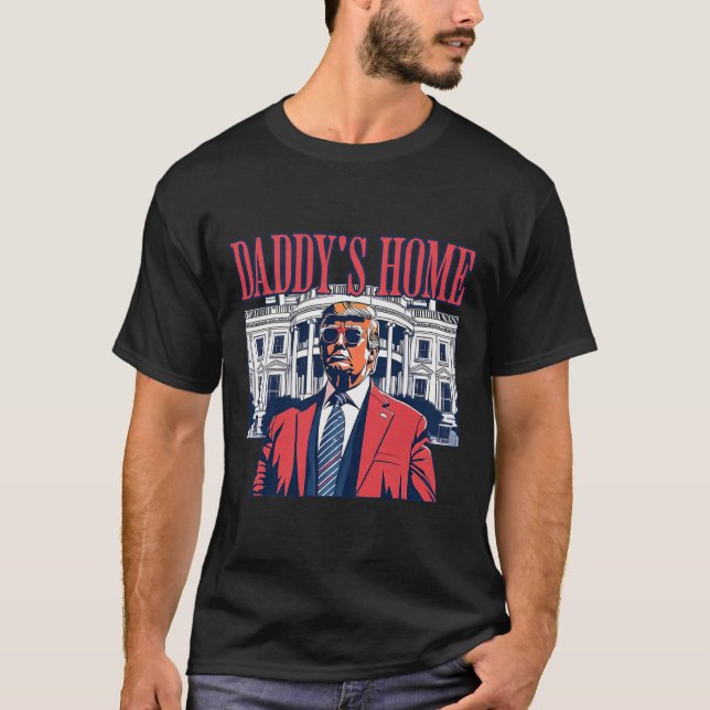 T-shirt Trump Daddy Accueil Maison Blanche États-Unis Drap (Devant)