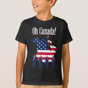 T-shirt Trump Dit Oh Canada Map America