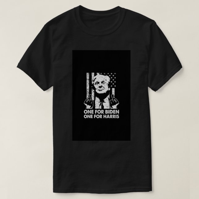 T-shirt Trump - Drapeau américain Biden Harris R (Design devant)