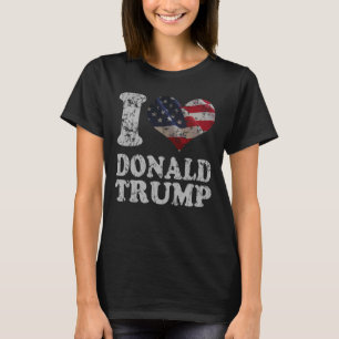 T-shirt Trump, Drapeau américain, mon coeur