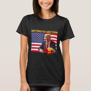 T-shirt Trump Drôle Faire Frites Grandir Encore Trump Méga