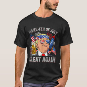 T-shirt Trump drôle Rendre 4 juillet grand encore les homm