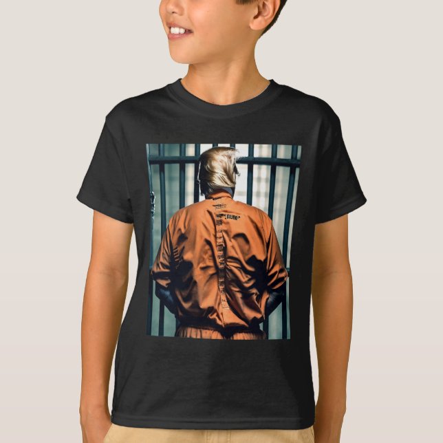 T-shirt Trump En Prison Orange Jumpsuit Mains Cuffées Culp (Devant)