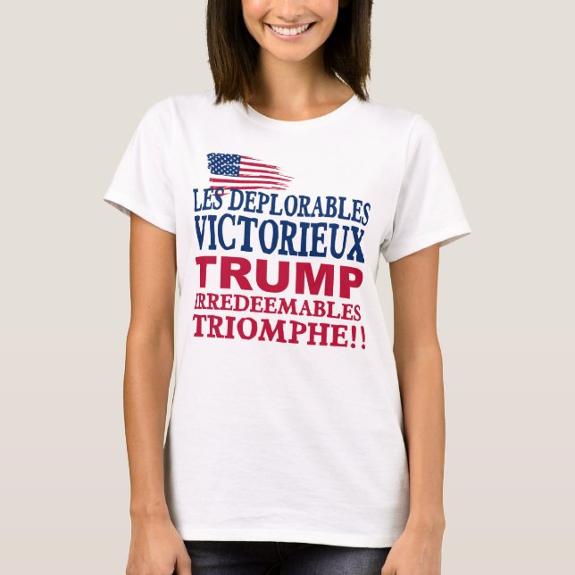 T-shirt Trump et les déplorables gagnent (Devant)