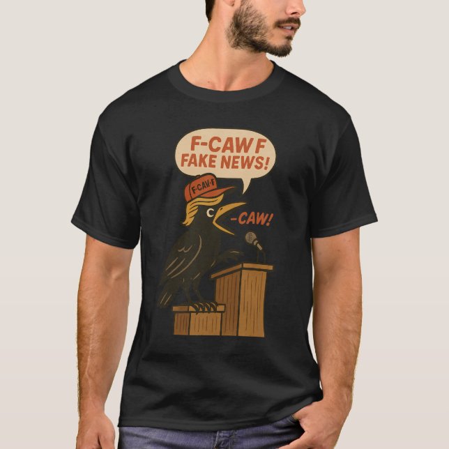 T-shirt Trump F-Caw-F Black Crow F Caw F (Devant)