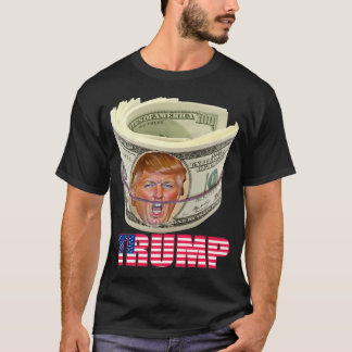 T-shirt Trump Face on Money with Flag Design, je suis aux 