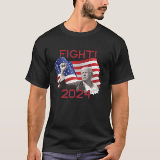 T-shirt Trump Fight 2024 Campagne T Shirt T Shirt