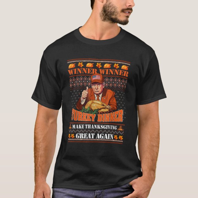 T-shirt Trump Gagnante Turquie Dîner Thanksgiving (Devant)