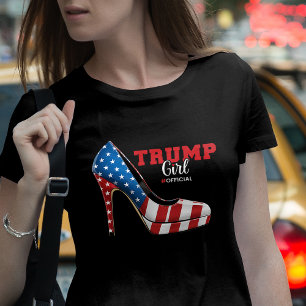 T-shirt Trump Girl Patriotic High Heel Election Américaine