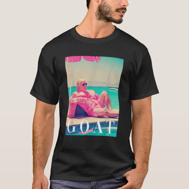 T-shirt Trump GOA Été 2024 Retro Funny Pink Donald Trum (Devant)