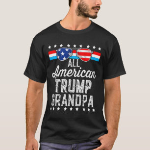 T-shirt Trump Grand-père américain Drapeau américain Sungi