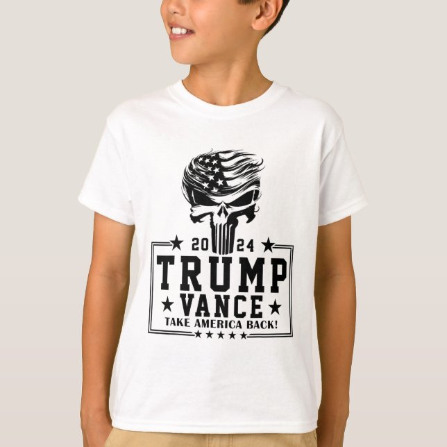 T-shirt Trump Halloween Drapeau américain Trump Van (Devant)